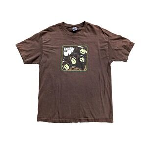 The Beatles Rubber Soul Shirt Mens Large 2005 Brown Vintage Y2K